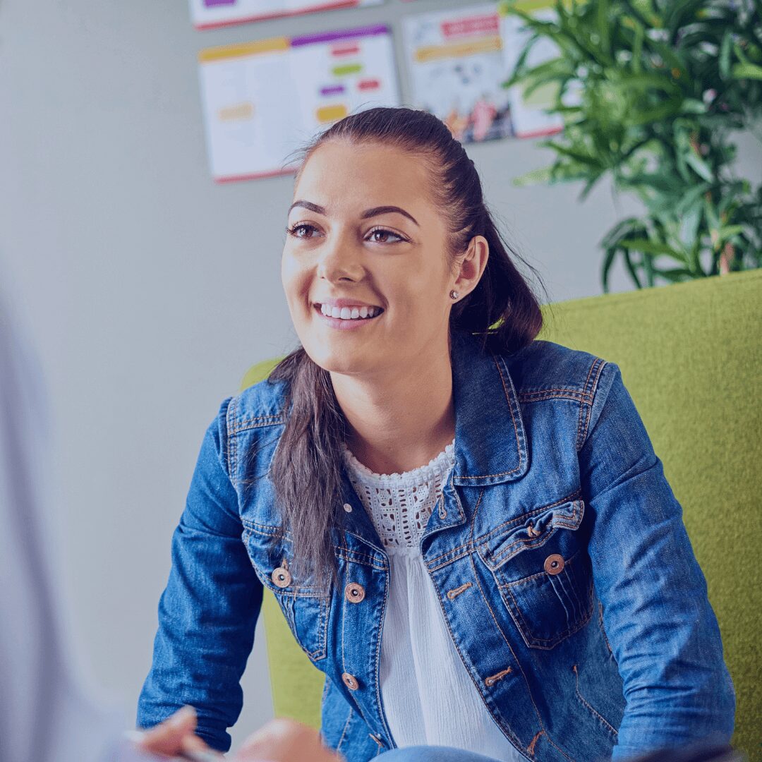 woman smiling