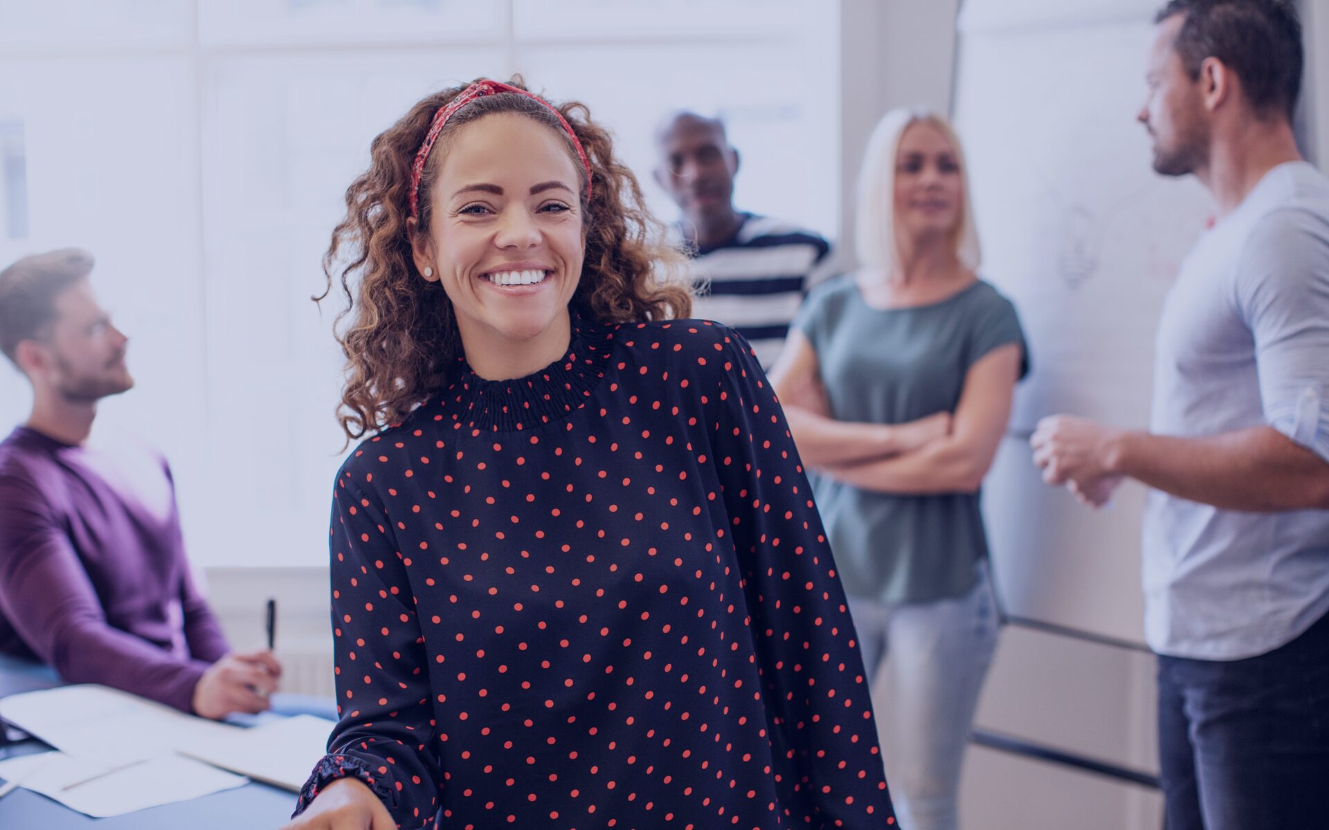 woman smiling