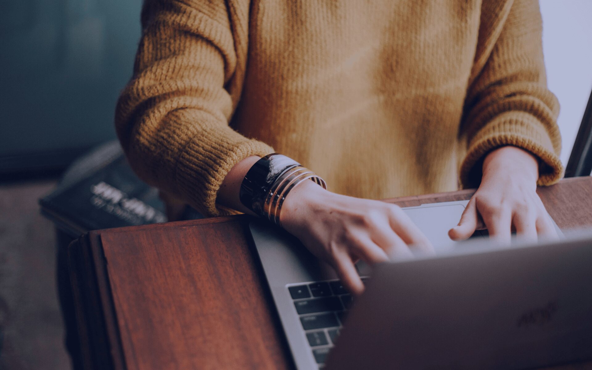a person working on their laptop