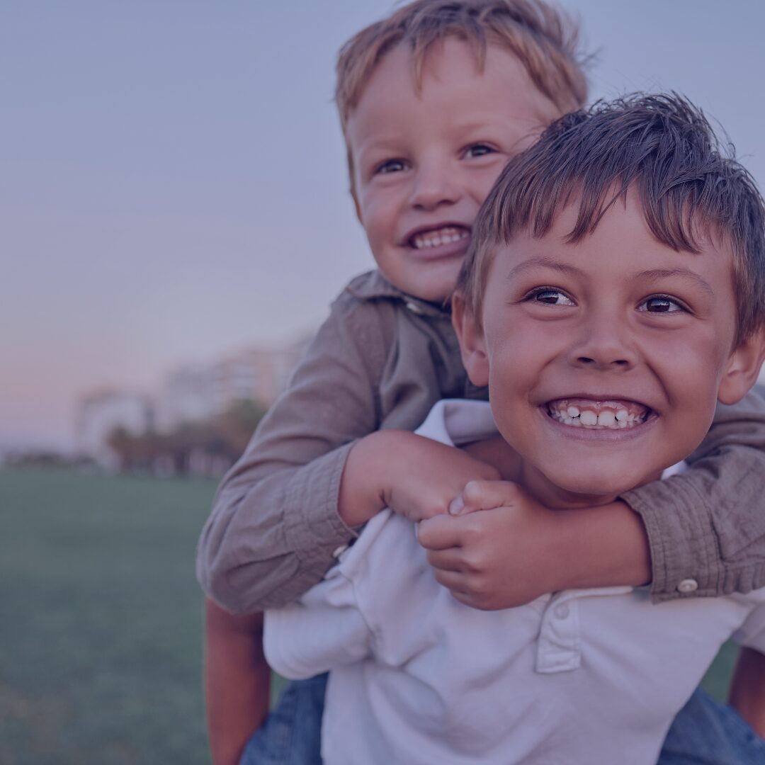 two children smiling