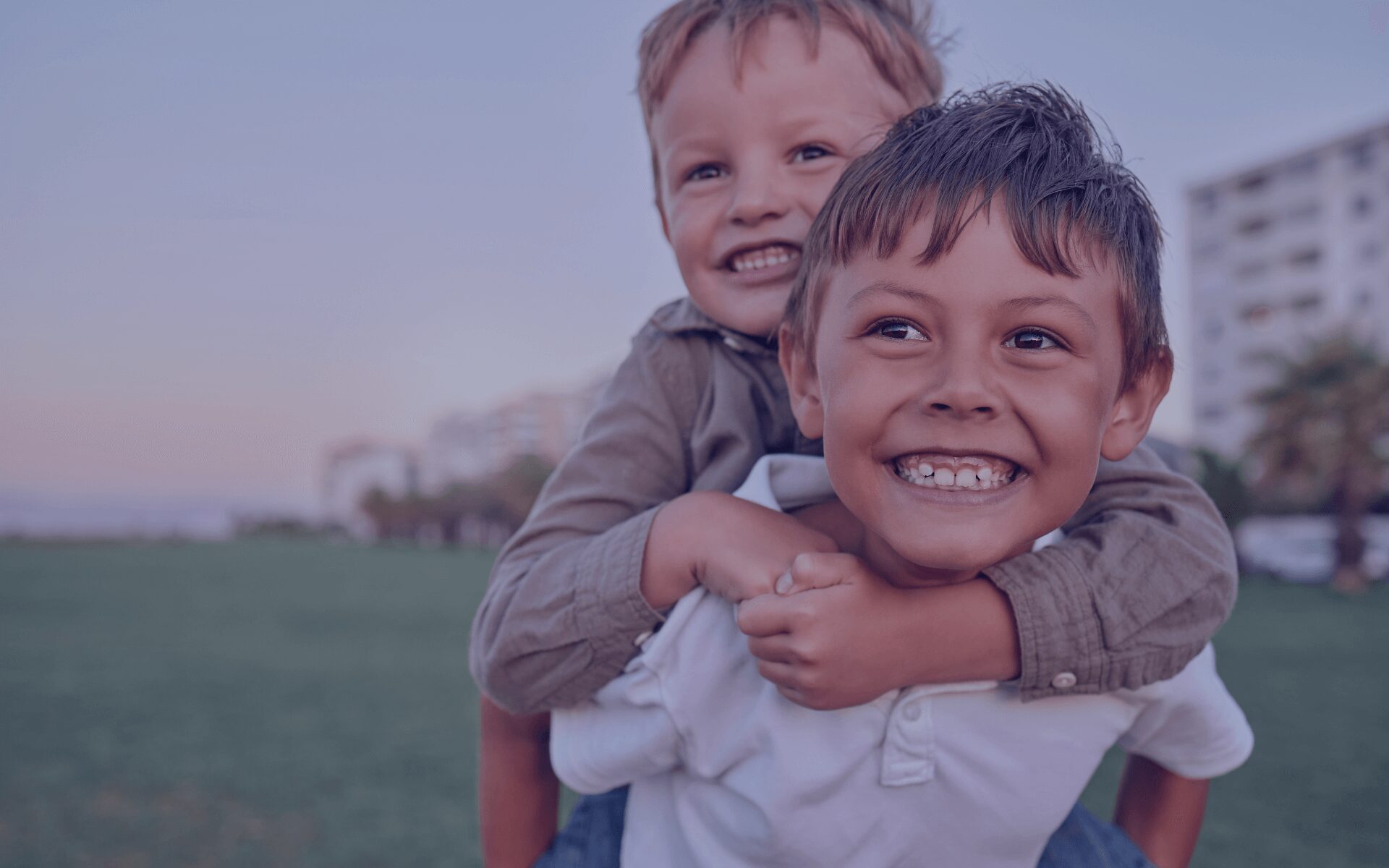 two children smiling